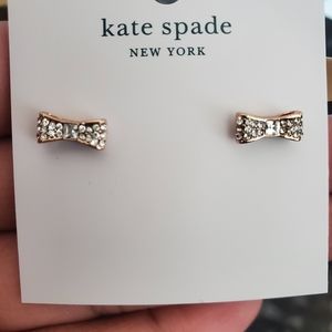 Kate Spade Ready Set Bow Pave Studs rose gold